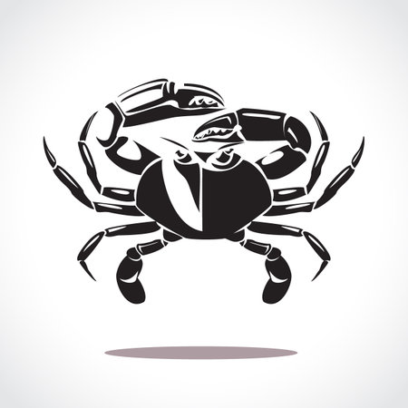 image graphic style of crab  isolated on white backgroundの写真素材