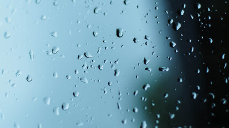 rain drops on the windowの写真素材