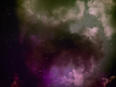 space night sky with cloud and star, abstract science backgroundの写真素材