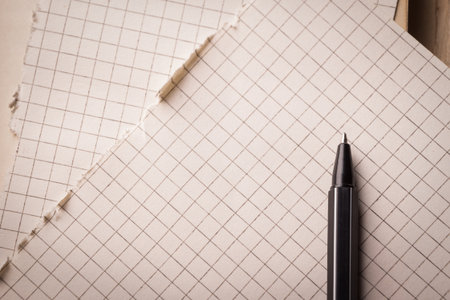 Pen and pages in cage. Concept of education.の写真素材