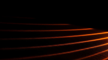 Orange Light Bar Shadows on Textured Fabric Backgroundの素材