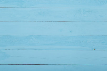 serenity blue old desk wooden retro background.の写真素材