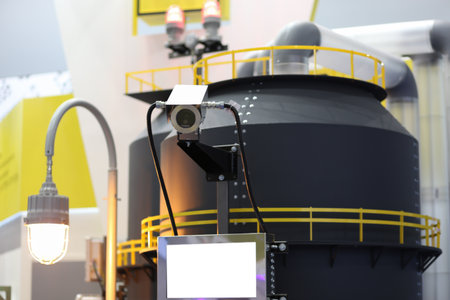 Camera inspection control in oil and gas industrial building