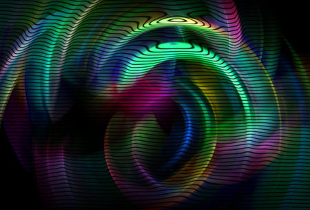 3D illustration, modern background illustration, fractal surface, light effect texture, digital...