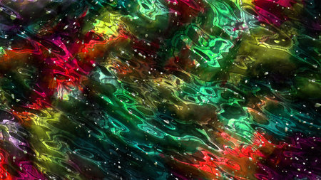 3D illustration, modern background illustration, fractal surface, light effect texture, digital...