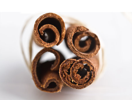Bundle of cinnamon sticks,  close-up