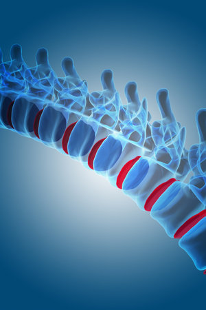 3d rendering of human spine