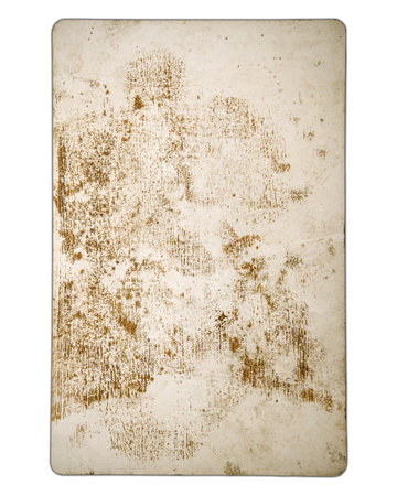 Grunge empty old paper isolated on whiteの写真素材