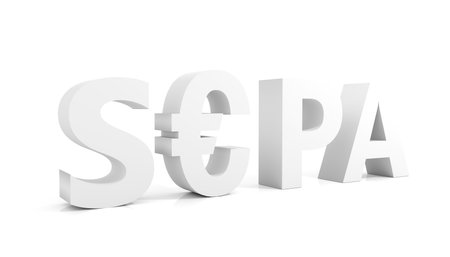 3d render illustration of SEPA - Single Euro Payments Areaの写真素材