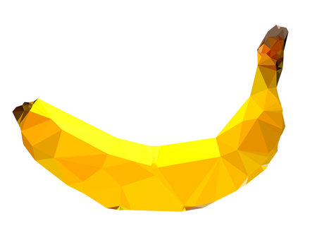 Geometrical Banana - Tropical Fruit Illustrationのイラスト素材