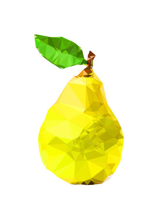Triangle polygonal fruit Illustrationのイラスト素材