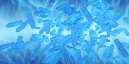 3D Render of virus and bacteria Cellsの写真素材