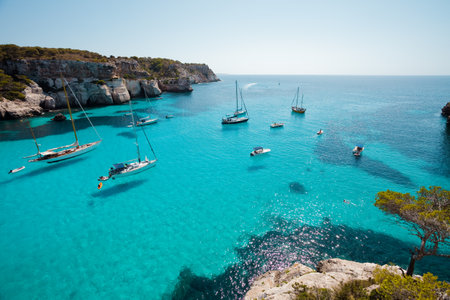 Cala Macarella Minorca Spainの写真素材