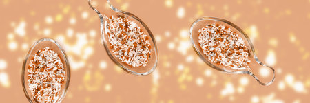 Sprinking from sweets in glass bowl. Easter accessories. Sweet food for the holidays.