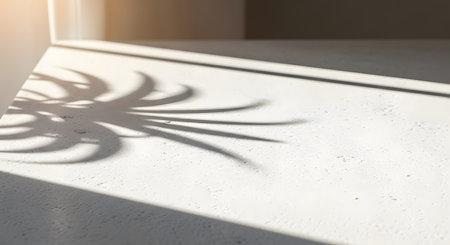 Artistic leaf shadow display indoor, background wall style texture backdropの素材