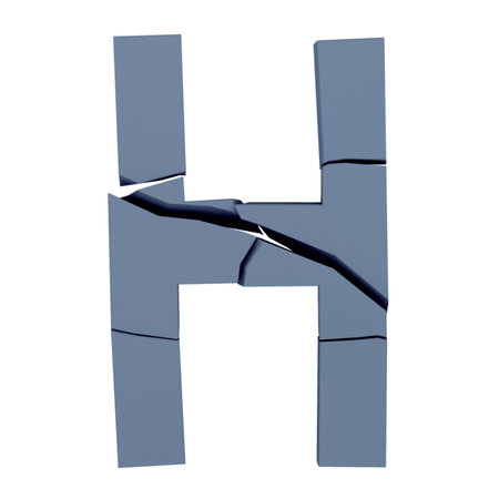 illustration of broken letters isolated,white backgroundの写真素材