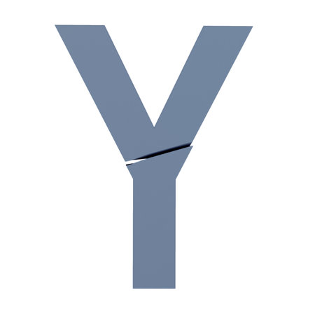 illustration of broken letters isolated,white backgroundの写真素材