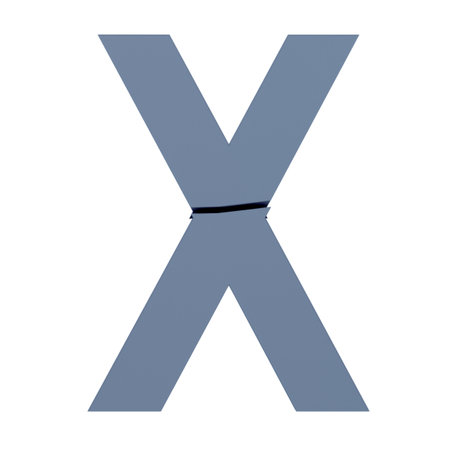 illustration of broken letters isolated,white backgroundの写真素材