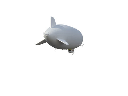 Illustrate of a airship , isolated ,white backgroundの写真素材