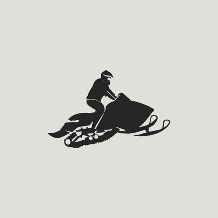 snow bike logoのイラスト素材