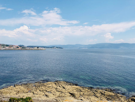 Beautiful sea landscape and clear blue sky.の素材