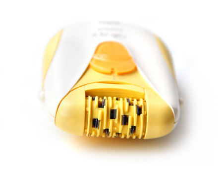 Electric hair remover on white backgroundの写真素材