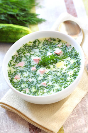 Okroshka - Russian Cold Soup の写真素材