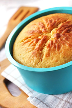 Orange and pumpkin pie in silicone bakeware