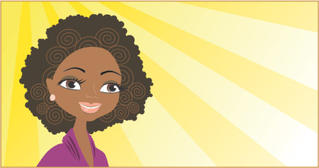 Portrait of the African girlのイラスト素材