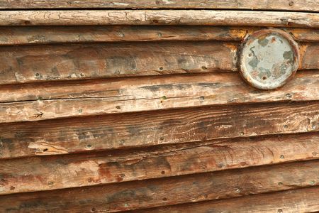 Old wooden texture. Cracks and nailsの写真素材