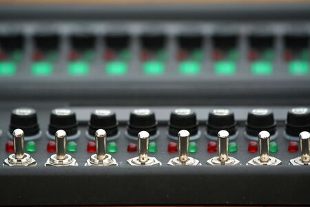 Switches on the control panel. の写真素材