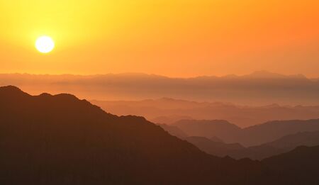 Dawn in mountains. Ideally for your useの写真素材