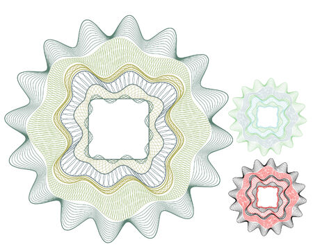 Blank certificate element / money element / vector3 colorsのイラスト素材 ...