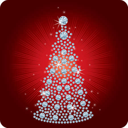 Christmas Tree Diamond / vector illustrationのイラスト素材