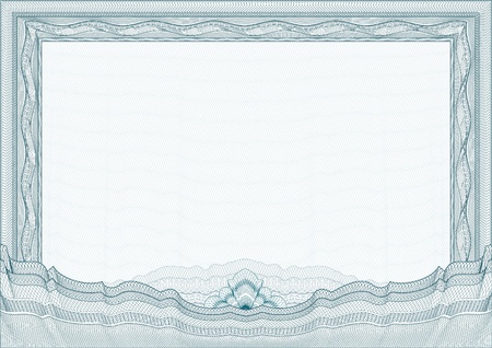 Classic guilloche border for diploma or certificate with protective ornamentのイラスト素材