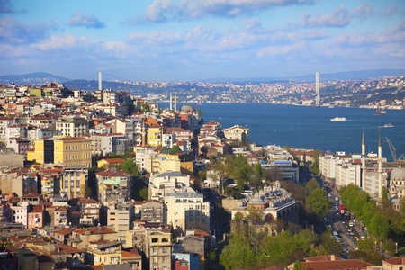Panorama of Bosphorus  / Istanbulの写真素材