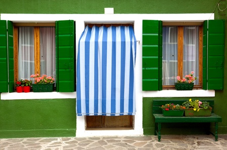 Front door of Home / Old European House / Italy の写真素材