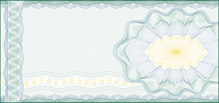 Guilloche Background for Voucher, Gift Certificate, Coupon or Banknote    layers are included for easy editingのイラスト素材