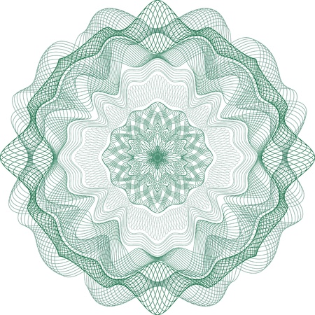 Guilloche Element for Certificate or Diploma, Currency and Money design   All lines are easy editableのイラスト素材