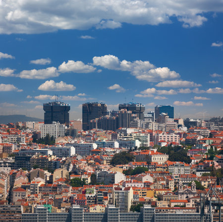 New  and Old districts of Lisbon, Portugal, Europeの写真素材