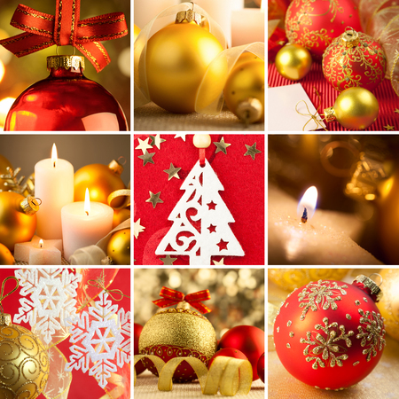 Set of Christmas Red and Golden  Backgrounds - big sizeの写真素材