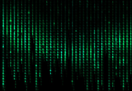 Green Digital Abstract background, computer binary codeの写真素材
