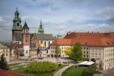Krakow Wawel castle yard viewのeditorial素材