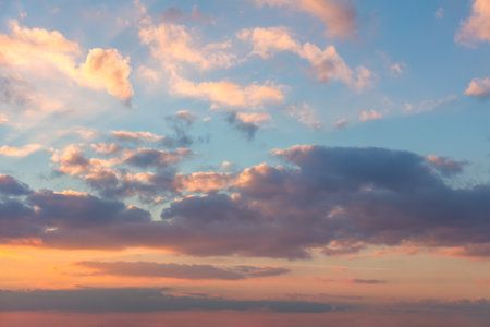 Beautiful Colors of Sunrise Sky, Natural Backgroundの写真素材