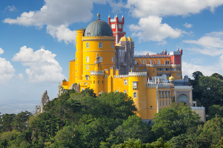 Fantastic Nacional Palace of  Pena  - Sintra, Lisbon, Portugal, Europeのeditorial素材