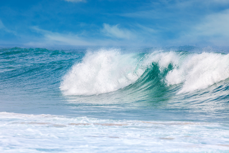 Beautiful Waves in the warm Sea Water on the beach, Happy Summer Timeの写真素材