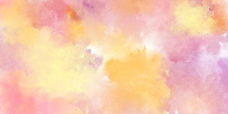 Delicate colors watercolor background. Watercolor texture and creative paint gradients. Romantic watercolor background, big sizeの写真素材