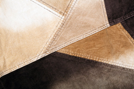Abstract sewed brown corduroy background  