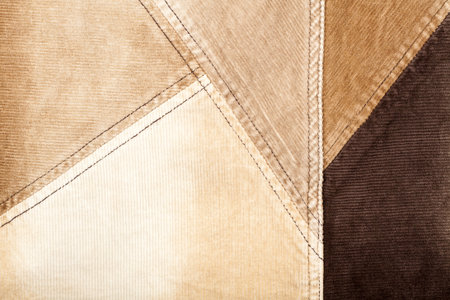 Abstract sewed brown corduroy background  の写真素材