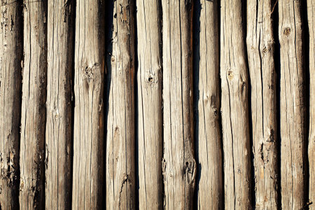 Weathered wooden logs with natural pattern grunge background